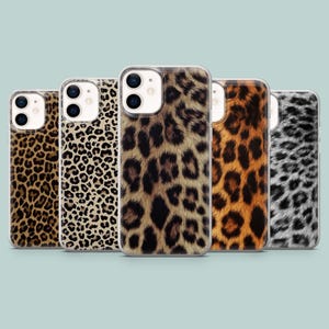 Leopard Print Handyhülle Gepard Spots, Wildcat Cover für iPhone 16 15 14 13 12 11 Samsung S25Ultra, S24 S23FE A54 A25 Pixel 9 8A 7Pro 6Pro