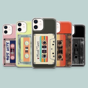 Cassette Phone Case Retro Music Old School Cover for iPhone 16 15 14 13 12 11 Samsung S25Ultra S24 S23FE A54 A25 A14 Pixel 9 8A 7Pro 6Pro