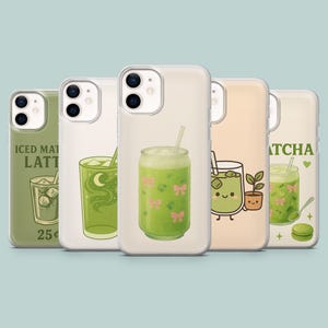 Matcha Handyhülle Green Tea Coquette Cover für iPhone 16, 15, 14, 13, 12, 11, Samsung S25Ultra S24 S23FE A54 A25 A14 Pixel 9 8A 7Pro 6Pro