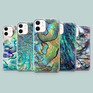 Custodia per telefono Abalone Mollusk Shell Cover per iPhone 16, 15, 14, 13, 12, 11, Samsung S25Ultra, S24, S23FE A54 A25 A14 Pixel 9 8A 7Pro 6Pro
