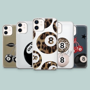 8 Ball Handyhülle Eight Ball Girly Pool Cover für iPhone 16, 15, 14, 13, 12, 11, Samsung S25Ultra S24 S23FE A54 A25 A14 Pixel 9 8A 7Pro 6Pro