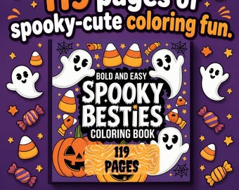 Disegni da colorare spettrali per Halloween (Download immediato)
