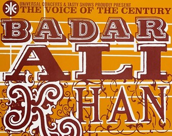 Badar Ali Khan in Seattle poster by Shawn Wolfe