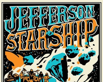 Jefferson Starship poster by Shawn Wolfe