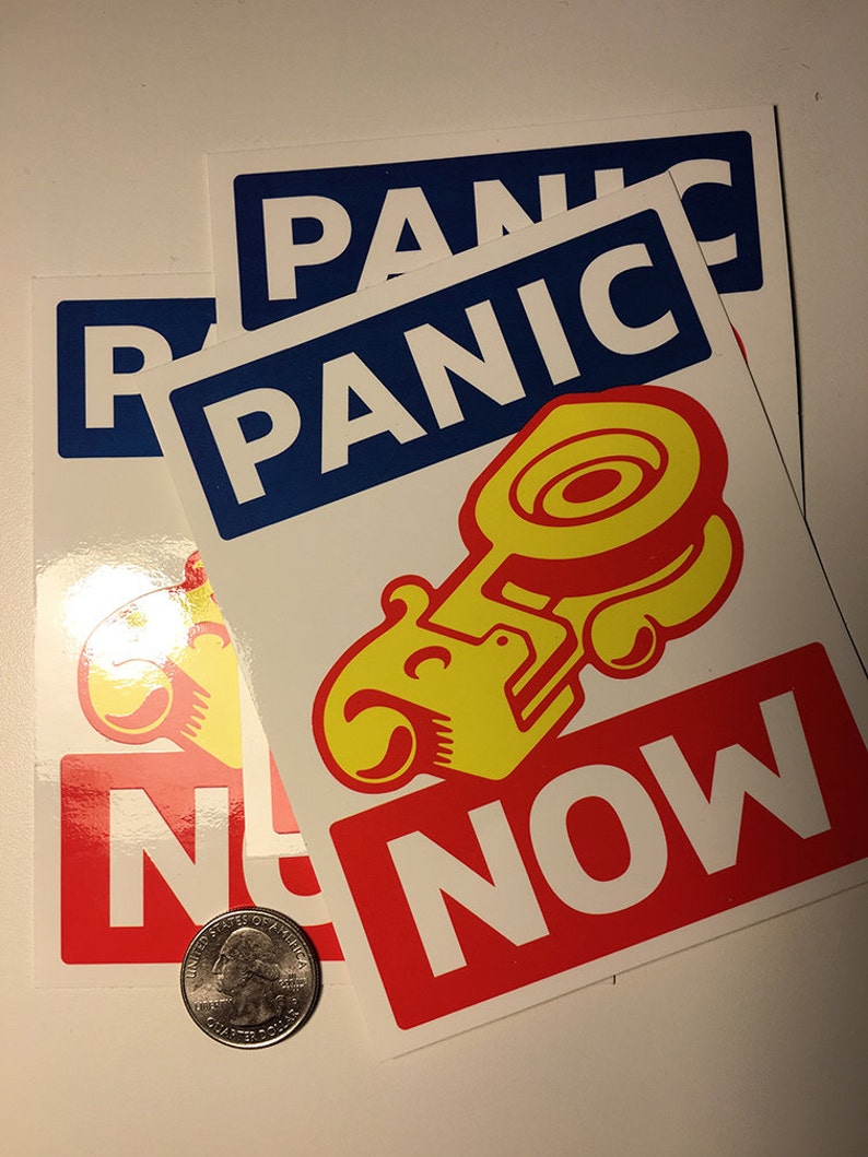 PANIC NOW Jumbo Sticker Set 3 Pack image 2