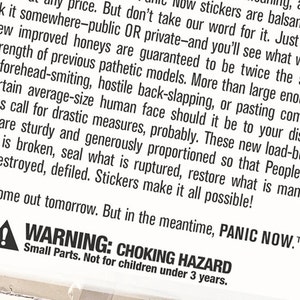 PANIC NOW Jumbo Sticker Set 3 Pack image 5