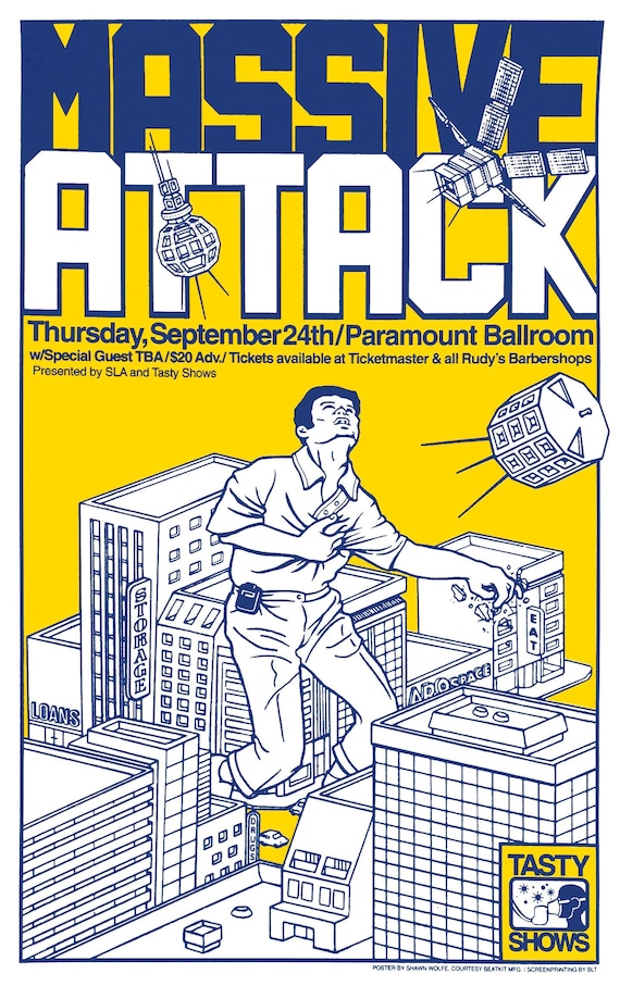 Massive Attack Poster by Shawn Wolfe - Etsy