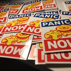 PANIC NOW Jumbo Sticker Set 3 Pack image 3