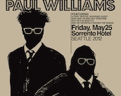 Sean Nelson Sings The Songs of Paul Williams - poster by Shawn Wolfe