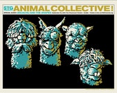 Animal Collective / Micachu & The Shapes, poster by Shawn Wolfe