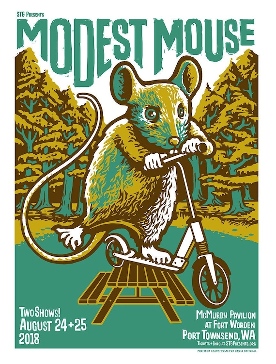 Modest Mouse Poster by Shawn Wolfe - Etsy