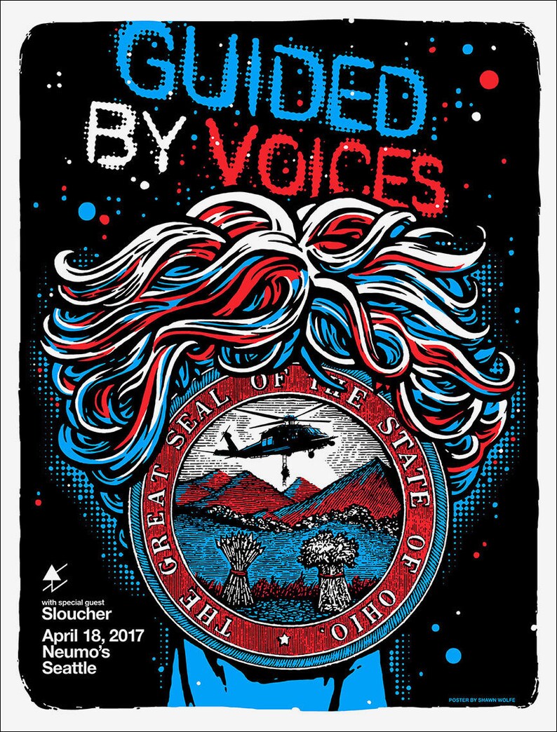 Guided By Voices Poster By Shawn Wolfe Etsy Guided By Voices Poster By Shawn Wolfe Etsy