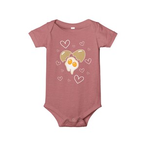 Baby Twins Onesie, Double-yolk Heart shaped egg, Baby Twins, Twins, Twin Baby Gifts, Twin Gifts, Gifts for Baby Twins, Baby Twins Clothing