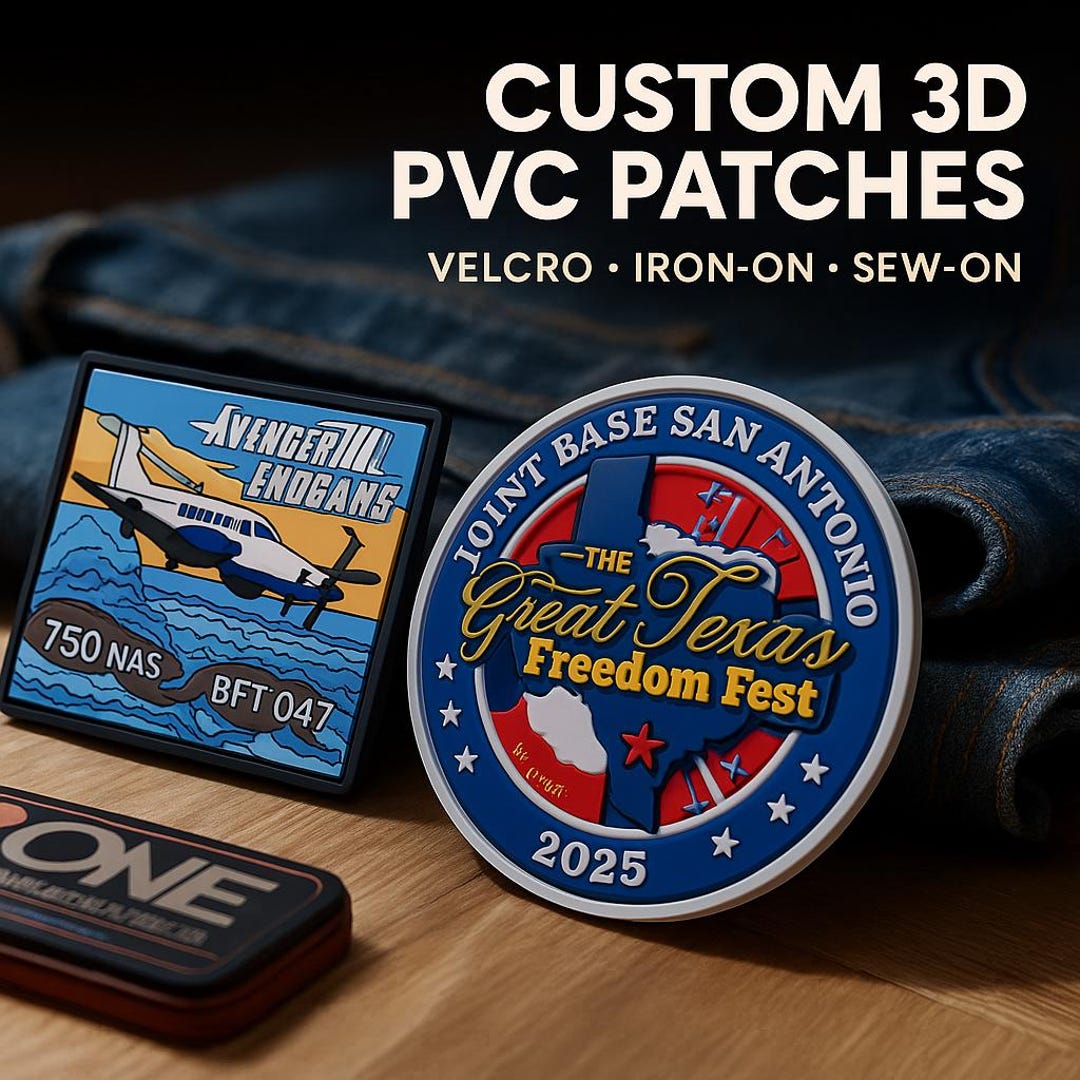Custom 3D PVC Patch | Personalized Rubber Logo | Velcro, Iron-on, Sew ...