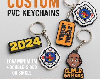 Benutzerdefinierte PVC Schlüsselbund | Personalisierte Gummi-Schlüsselanhänger | Logo Schlüsselanhänger