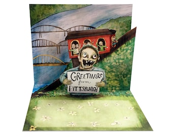 3D Pop Up Card - Zombie Greetings from Pittsburgh