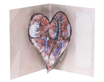 3D Pop Up Card - Heart Anatomy