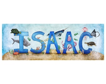 Personalized Child Name Sign - Under the Sea Theme