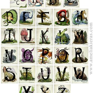 Children's ABC Board Book Animals, Beasts, and Creatures image 5