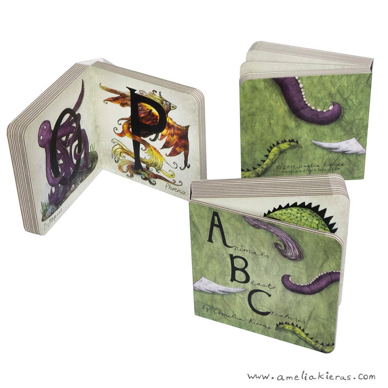 Children's ABC Board Book Animals, Beasts, and Creatures image 3