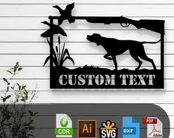 Customizable Duck Hunter Laser Cut Vector Files - SVG, DXF, Glowforge, Cricut, CNC, Metal Wall Art, Hunting Decor, Instant Download