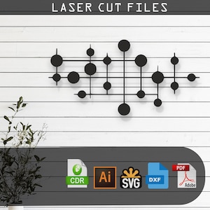 Decorative Circles Laser Cut Vector Design–SVG, DXF, Ai, Pdf Files Glowforge, Cricut, CNC, Metal, Wall Decor, Digital Instant Download