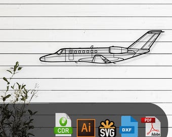 525B CJ3 Airplane Silhouette Laser Cut Vector – SVG, DXF, Ai, Pdf Files for Glowforge, Cricut, CNC, Metal, Jet Wall Decor, Digital Download