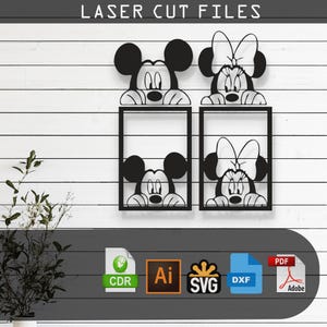 Mause Laser Cut SVG/DXF File | Metal Art Wall Art, Engraving Decal, Silhouette Template | Digital Vector for Instant Download