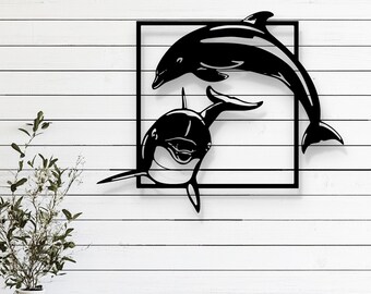 Decorative Dolphin Laser Cut Vector Design – SVG, DXF, Ai, Pdf