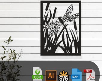 Decorative Butterfly Laser Cut Vector Design SVG, DXF, Ai, Pdf Files for Glowforge, Cricut, CNC, Metal, Wall Decor, Digital Instant Download