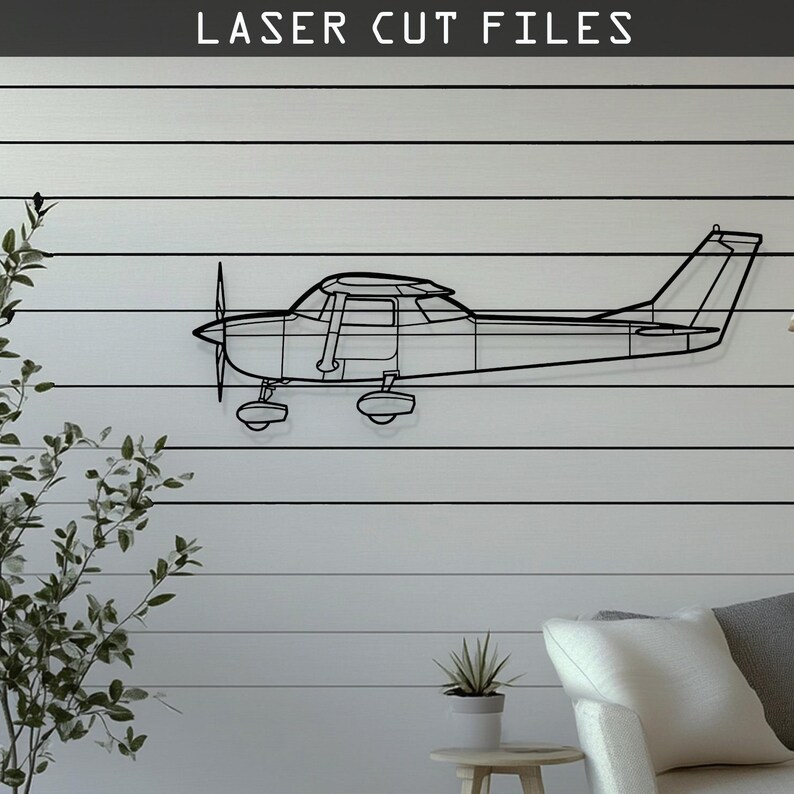 Cessna 150 Airplane Silhouette Laser Cut Vector – SVG, DXF, Ai, Pdf ...