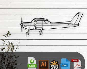 152 Airplane Silhouette Laser Cut Vector Design – SVG, DXF, Ai, Pdf Files Glowforge, Cricut, Metal, Wall Decor, Digital Download
