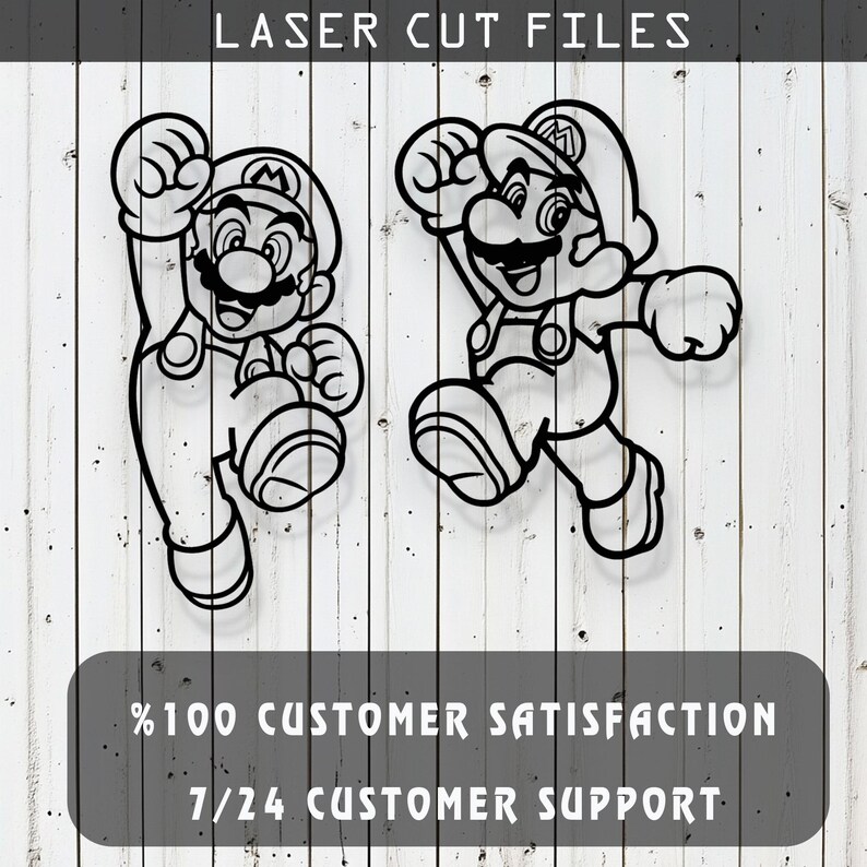 Decorative Super Mario Laser Cut Vector Design– SVG, DXF, Ai, Pdf ...