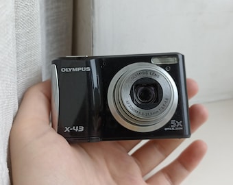 Olympus X-43 Black 14.0MP digital compact camera WORKing FULL SET READ!