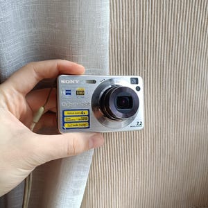 Sony Cyber-Shot DSC-W120 Silver 7.2MP digital compact camera WORKing FULL Set