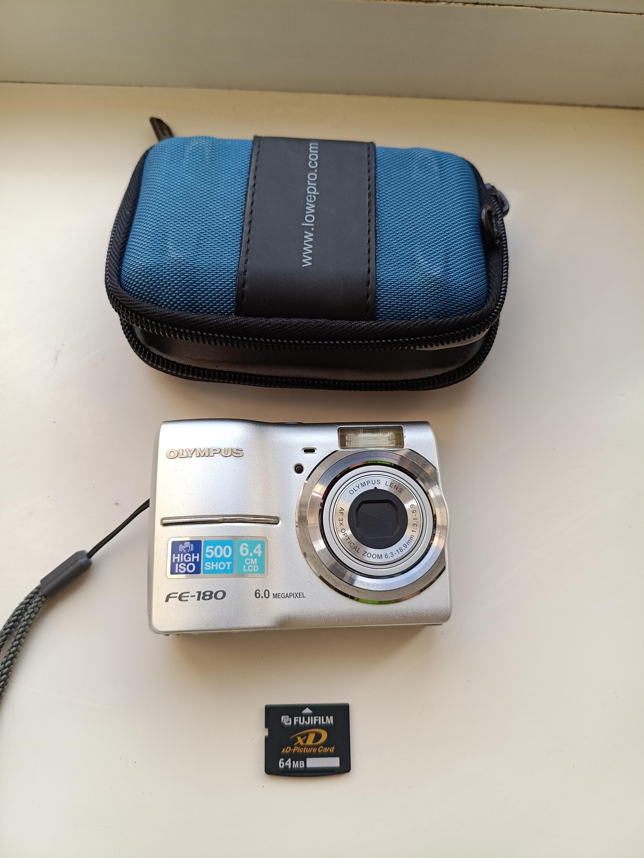 Olympus FE-180 Silver 6.0MP Digital Compact Camera Xd Card Working