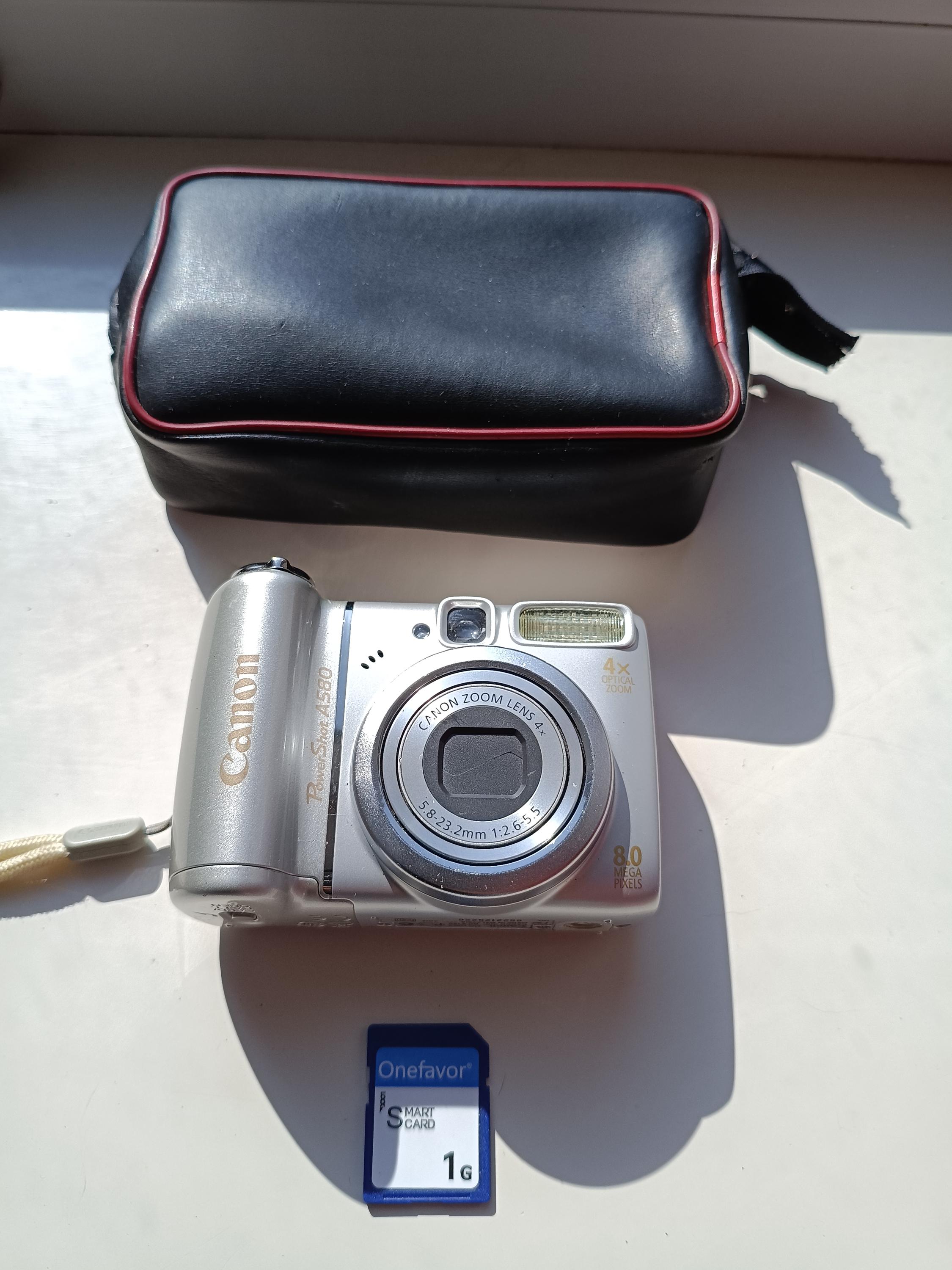 Canon Powershot A580 Silver 8.0MP Digital Compact Camera Working