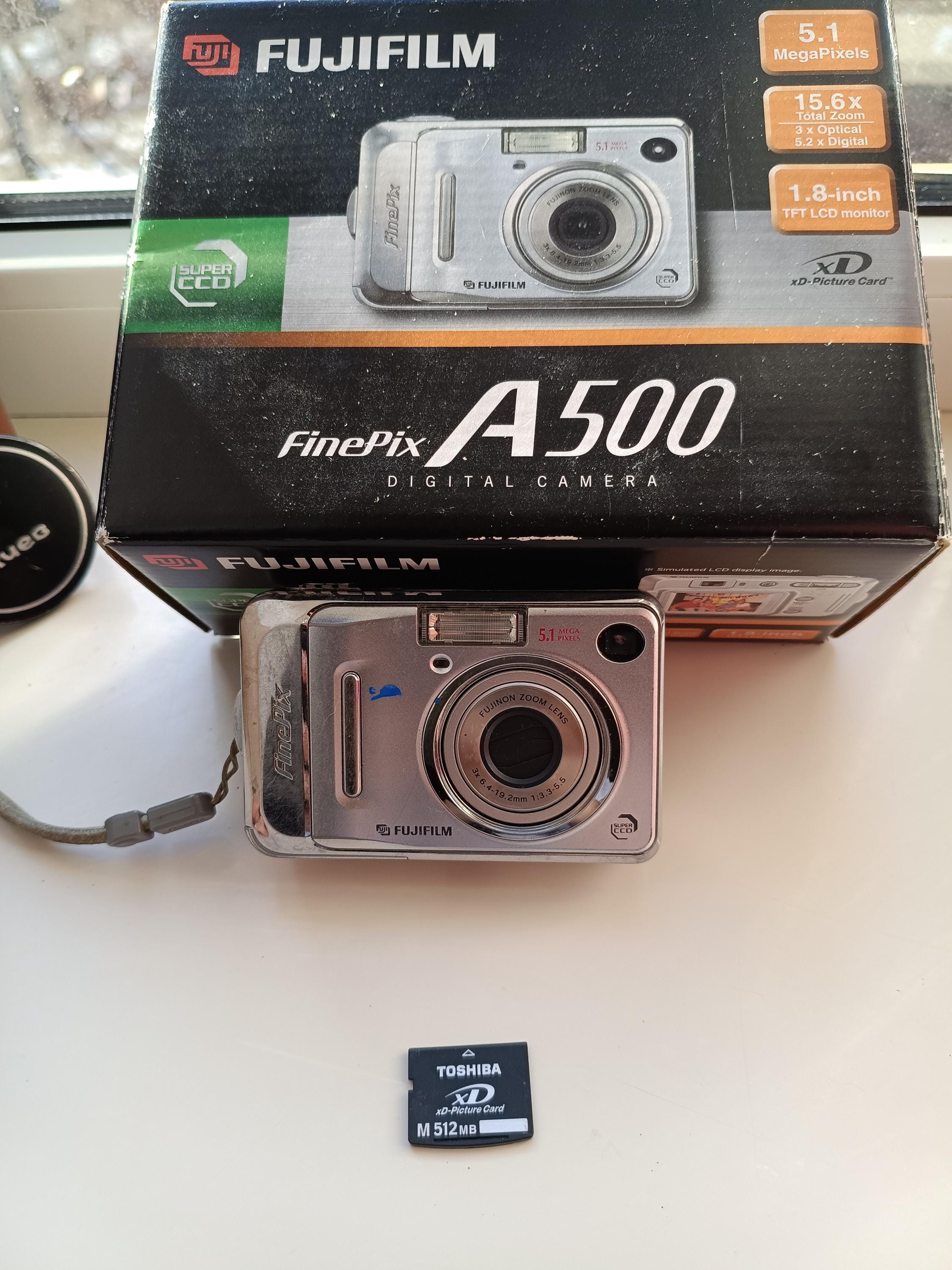 Fujifilm Finepix A500 Silver 5.1MP Digital Compact Camera Xd Card