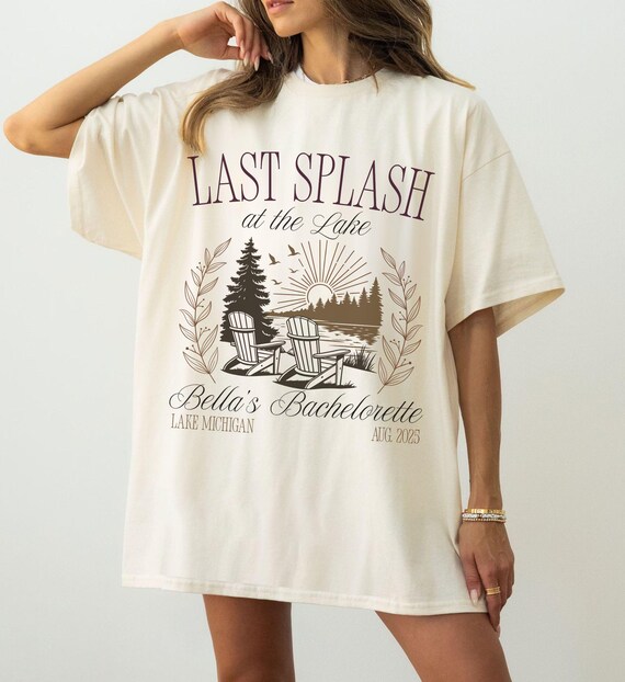 Lake Bachelorette Last Splash Shirt Camp Bach Personalized Girls Trip Camping Tshirt Bridesmaid Proposal Bridal Shower Gift Bridal Party Tee