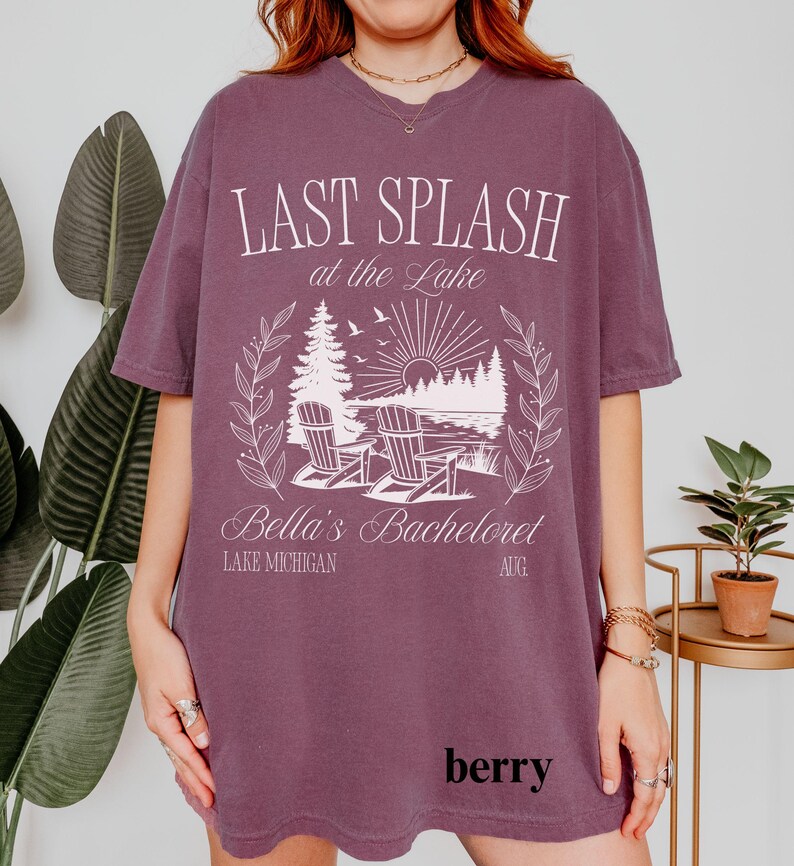 Lake Bachelorette Last Splash Shirt Camp Bach Personalized Girls Trip Camping Tshirt Bridesmaid Proposal Bridal Shower Gift Bridal Party Tee