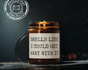 Literary Girl Candle – Bookish Candle for Booktok Fans, Funny Gift for Readers, “Smells Like I Could Get Away With It”