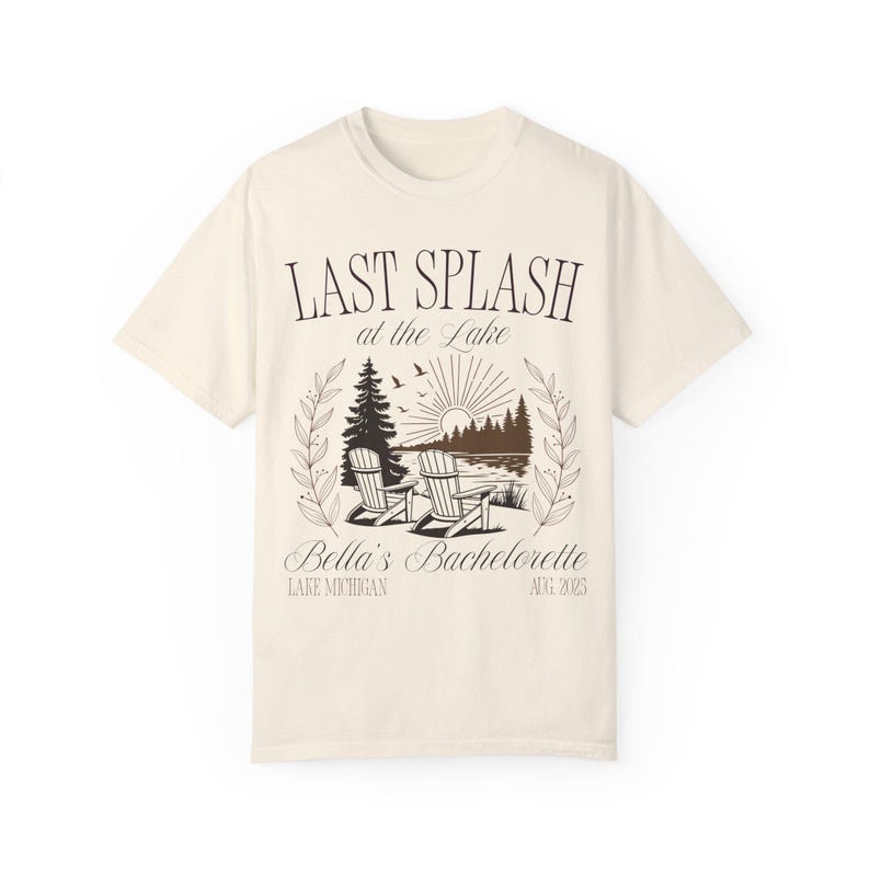 Lake Bachelorette Last Splash Shirt Camp Bach Personalized Girls Trip Camping Tshirt Bridesmaid Proposal Bridal Shower Gift Bridal Party Tee