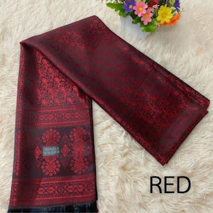 Thai Silk Scarf, Elegant Soft Silk Shawl, Handwoven Laos Pattern, Lightweight & Flowing, 70x180 cm, Thai Handmade, Boho Style, Gift for Her