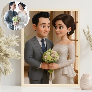 Custom 3D Cartoon Animation Portrait, Personalized Family 3D pixar , Cartoon 3D Portrait , portrait from photo, Couple 3D portrait