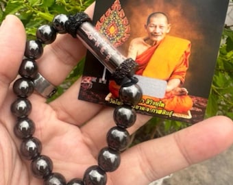 Leklai Wealth Bracelet, Rich Millionaire Talisman Bracelet, Wealth Attraction Charm, Thai Buddhist Amulet, Luang Pu Sila Blessing