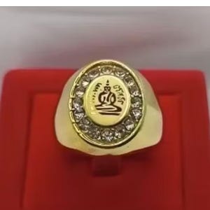 Thai Amulet Ring – Luang Phor Sothorn,spiritual protection ring,Diamond-Inspired Frame, Laser-Etched Sacred Design,Unisex, Free Shipping