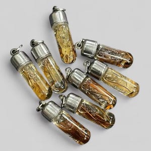 Powerful Charm Oil Pendant Amulet, Takrud with Thai Magical Waan & Bulu Perindu, Manifestation Oil Spell, Thai Charm Oil for Love and Sales
