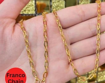 Collana in oro 24 carati Micron, peso 1 Baht / Catena in oro thailandese impermeabile / 20–24 pollici / Gioiello antiossidante / Anallergico / Regalo per lui/lei