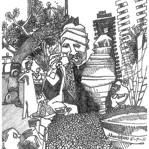 8 x 11 cali Oryginalny, Kair, Egipt, Wózek sprzedażowy, Egipcjanie, Arabowie, Sprzedawca miejski, Tradycyjni sprzedawcy uliczni, Tradycyjny rynek, Bazar