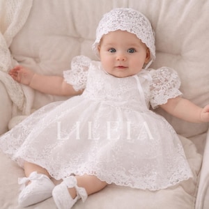 slim fit dress slacks Elegant Baby Girl Dress Toddler Party Communion Baptism Wedding Princess Dress, Champagne / 0-1 Year (80cm) main image 1